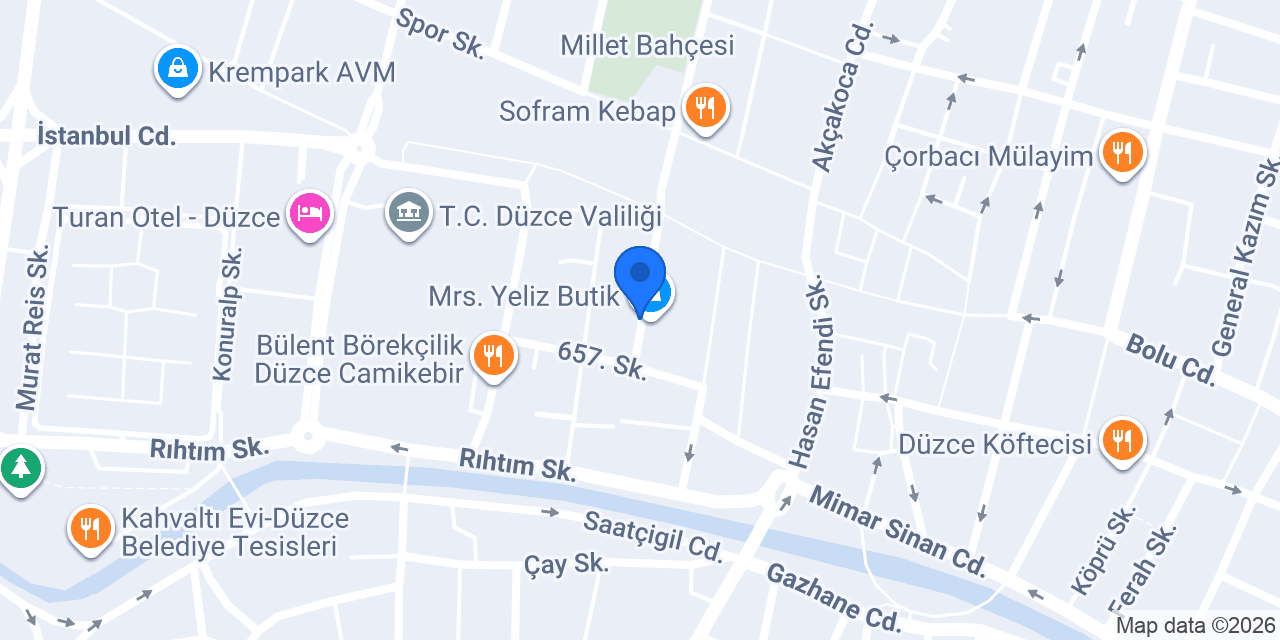 Yalçın halı mobilya konumu