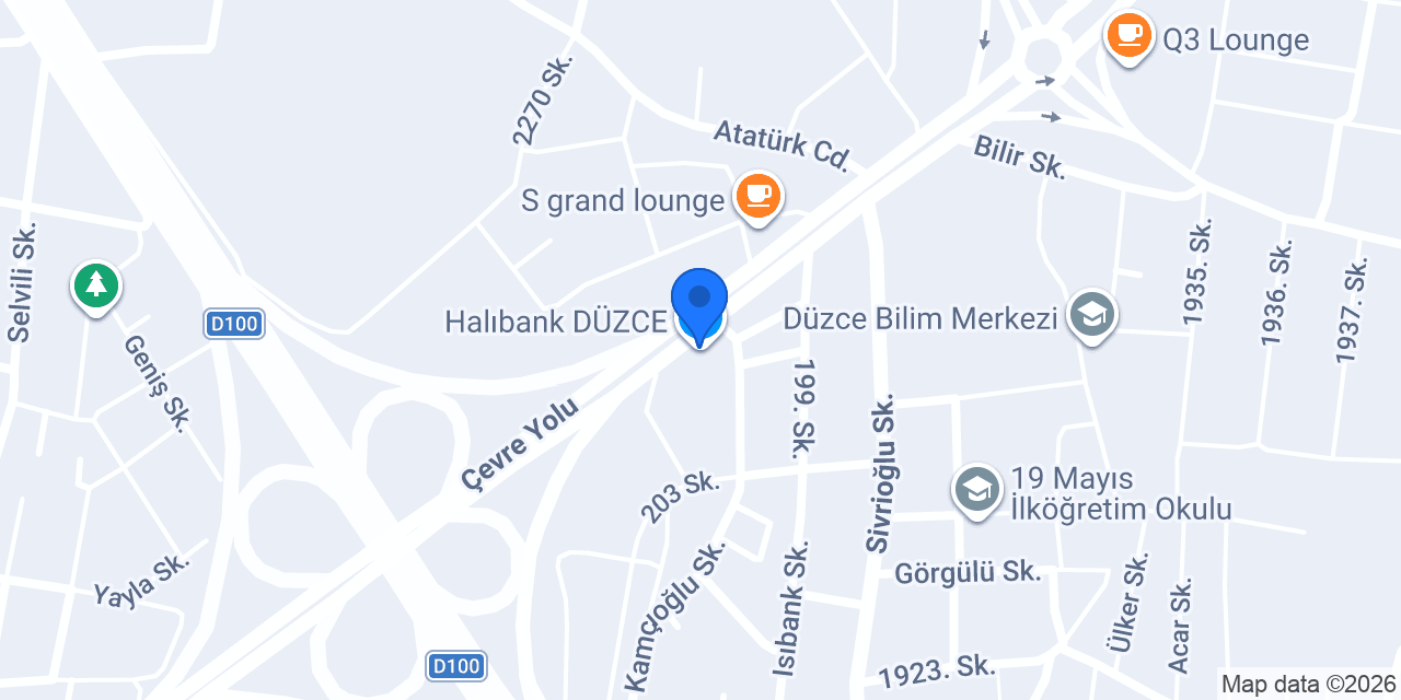 Halıbank DÜZCE konumu