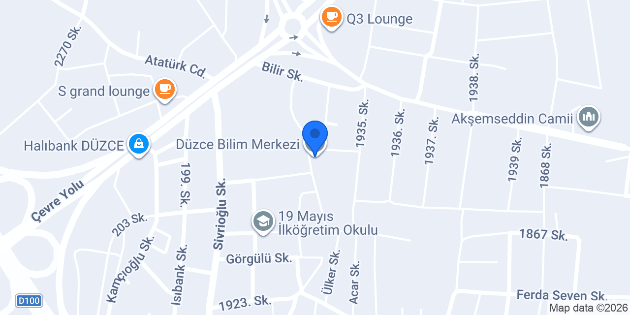 Düzce Bilim Merkezi konumu