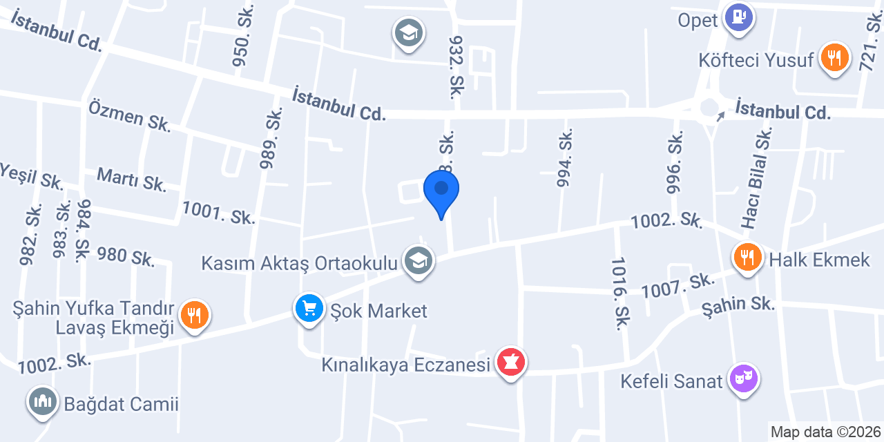 MBE Sıhhi Tesisat konumu