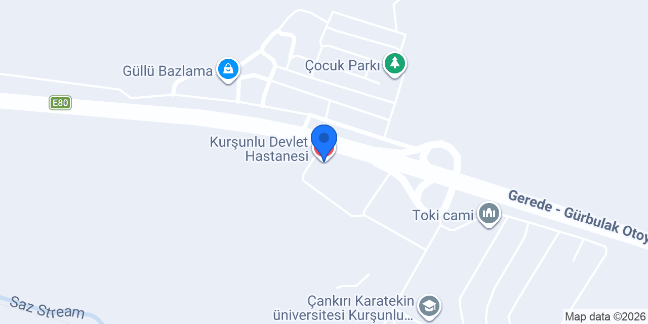Kurşunlu Devlet Hastanesi konumu
