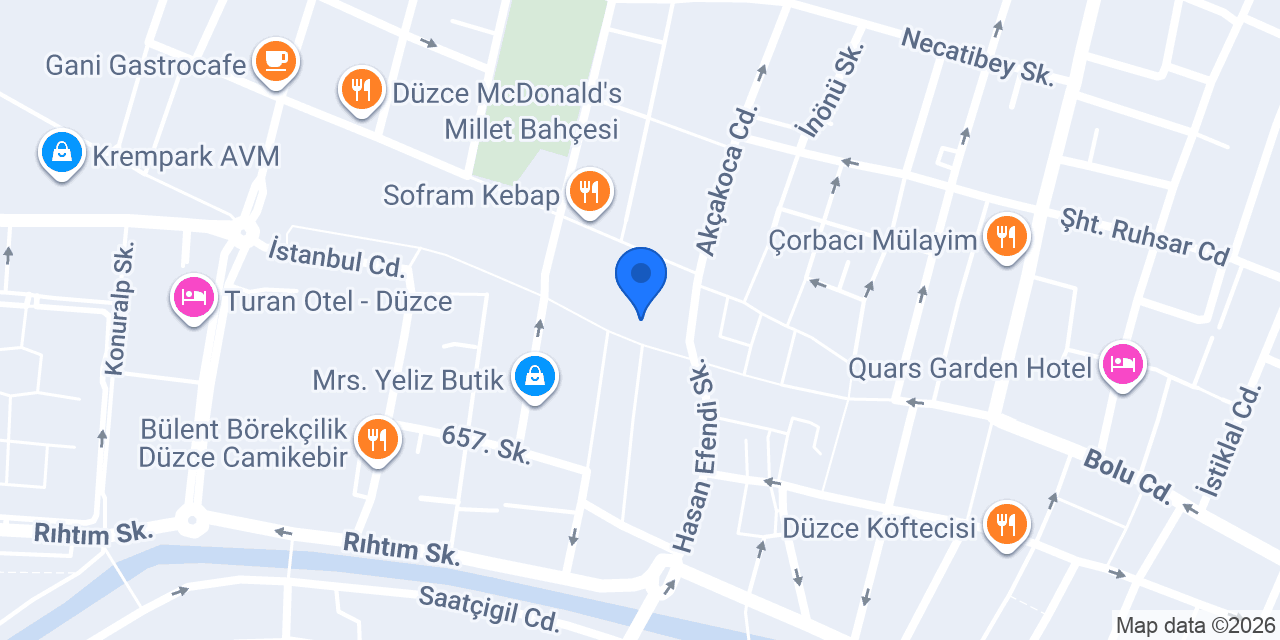 Vakıf Katılım Düzce Şubesi konumu