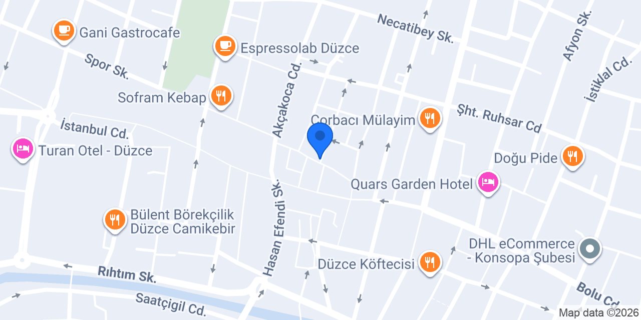 DÜZCE HAN OTEL konumu