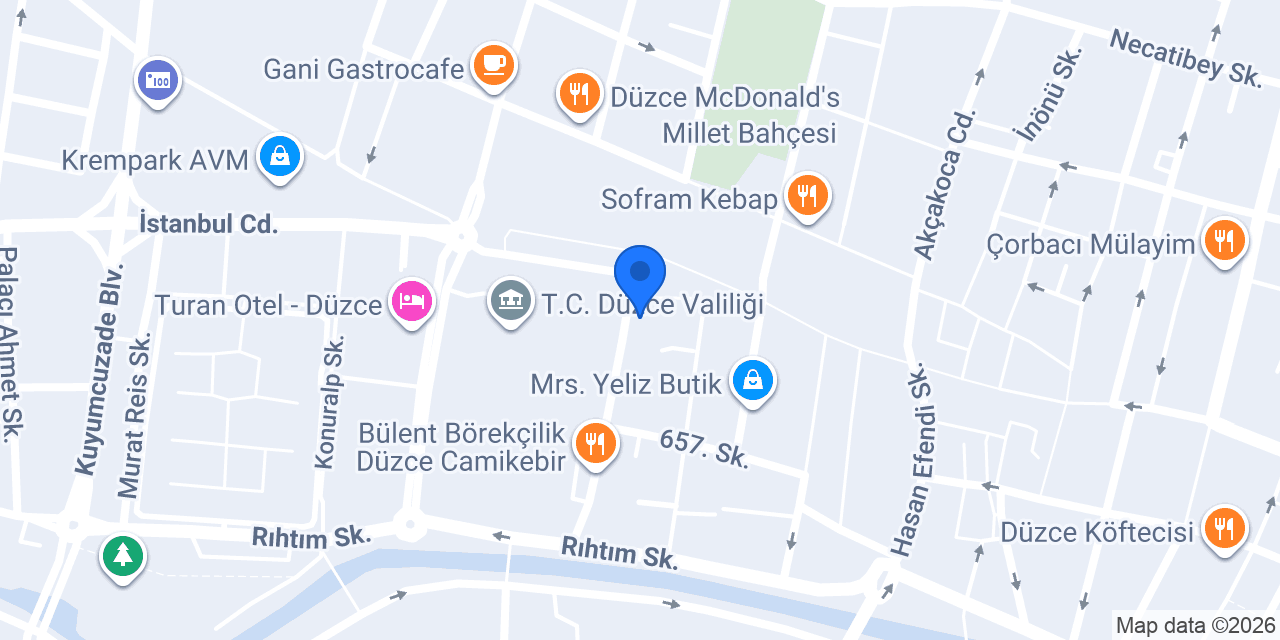 Ziraat Katılım Düzce Şubesi konumu