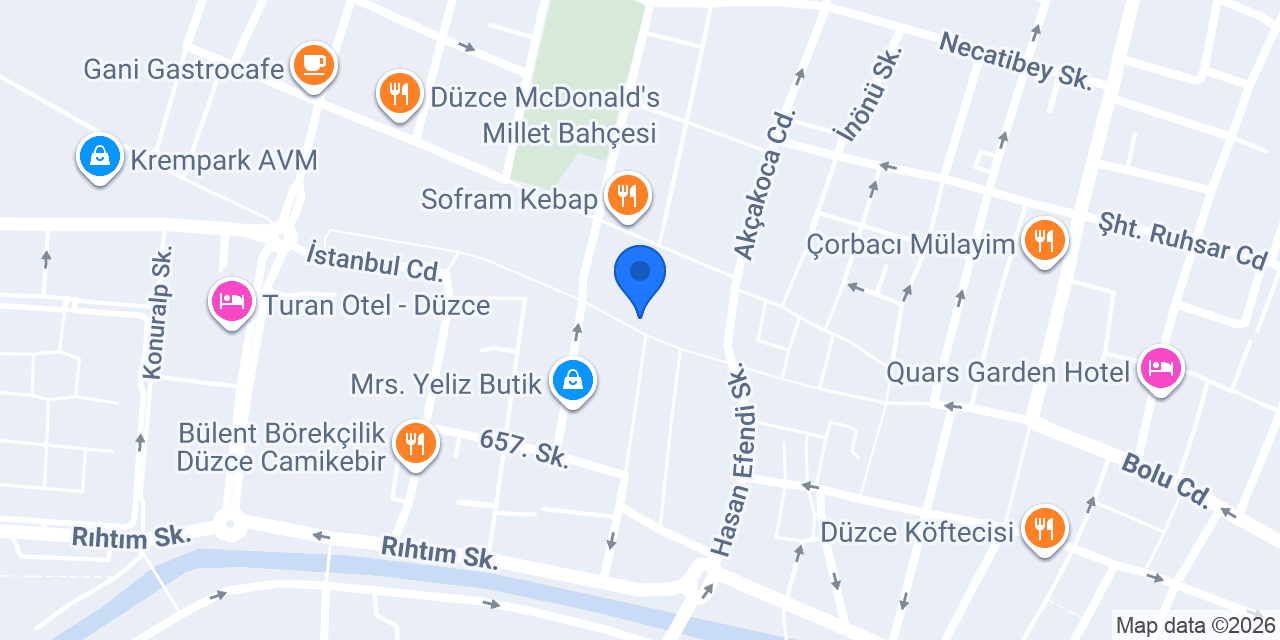 Akbank Düzce Şubesi konumu