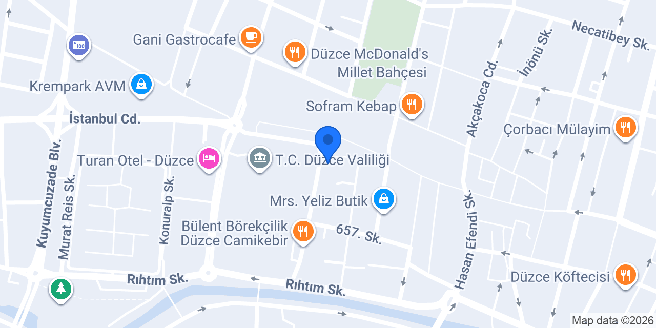 Sıcak Börek Düzce konumu
