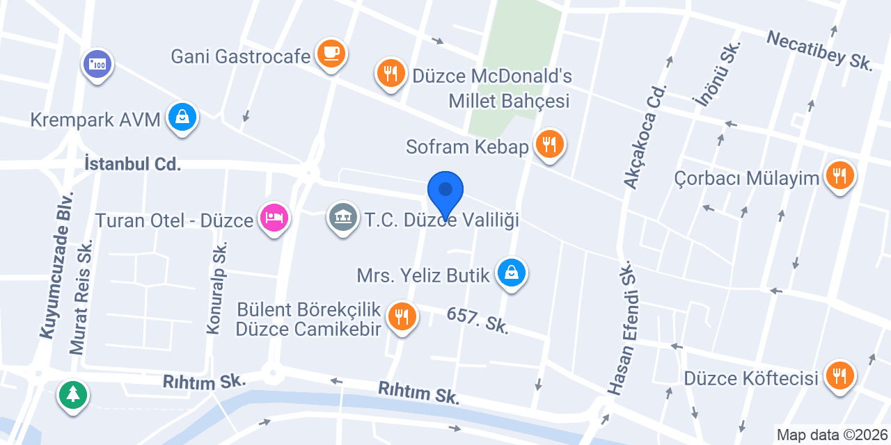 Düzce 2. Noterliği konumu