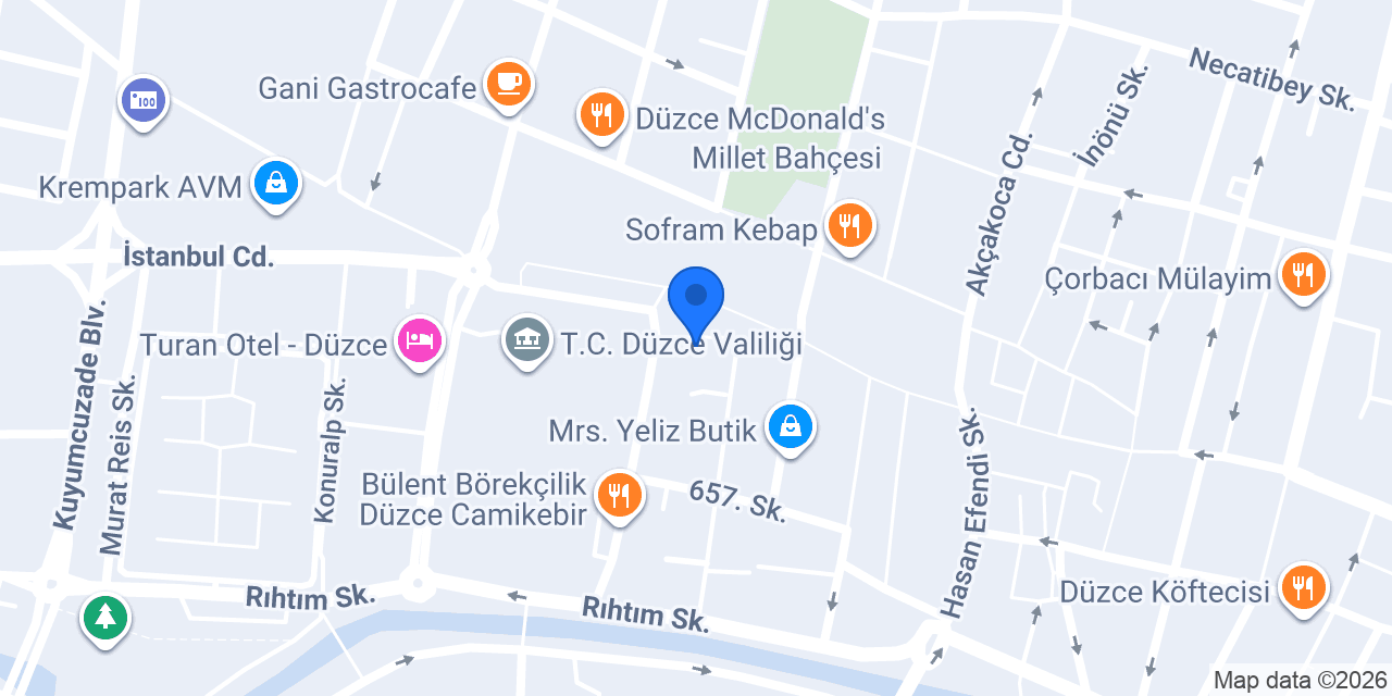 Düzce Kent Sürücü Kursu konumu