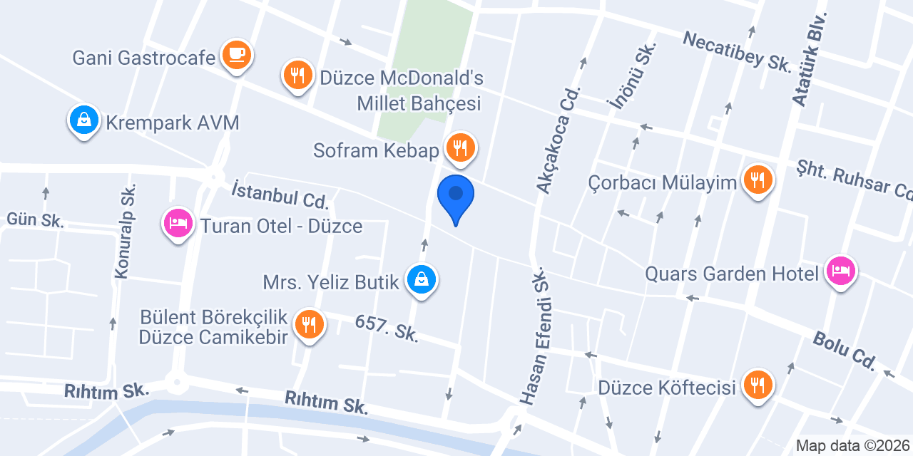 QNB Düzce Şubesi konumu