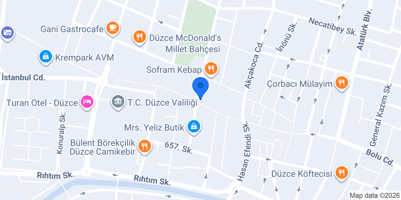 Yapı Kredi - Düzce Şubesi konumu