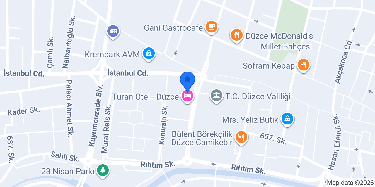 Domino's Pizza Düzce konumu