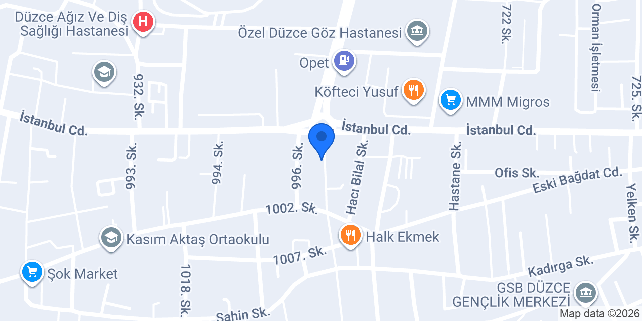 URS AUTO DÜZCE konumu