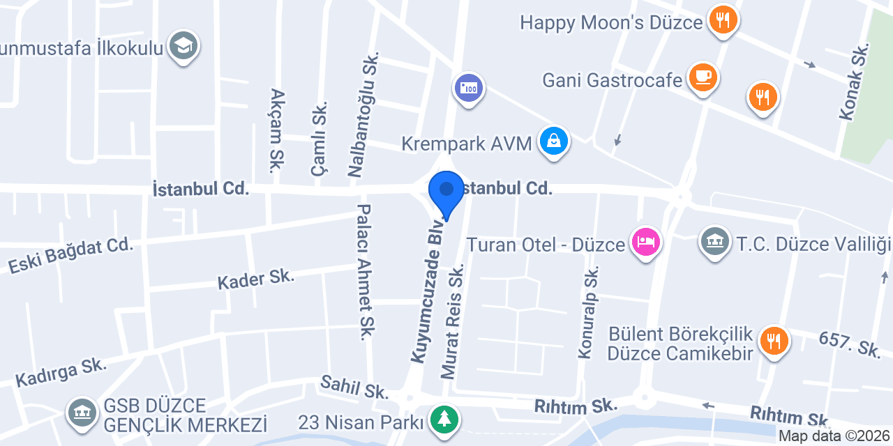 Düzce Güven Kızılay Şubesi konumu