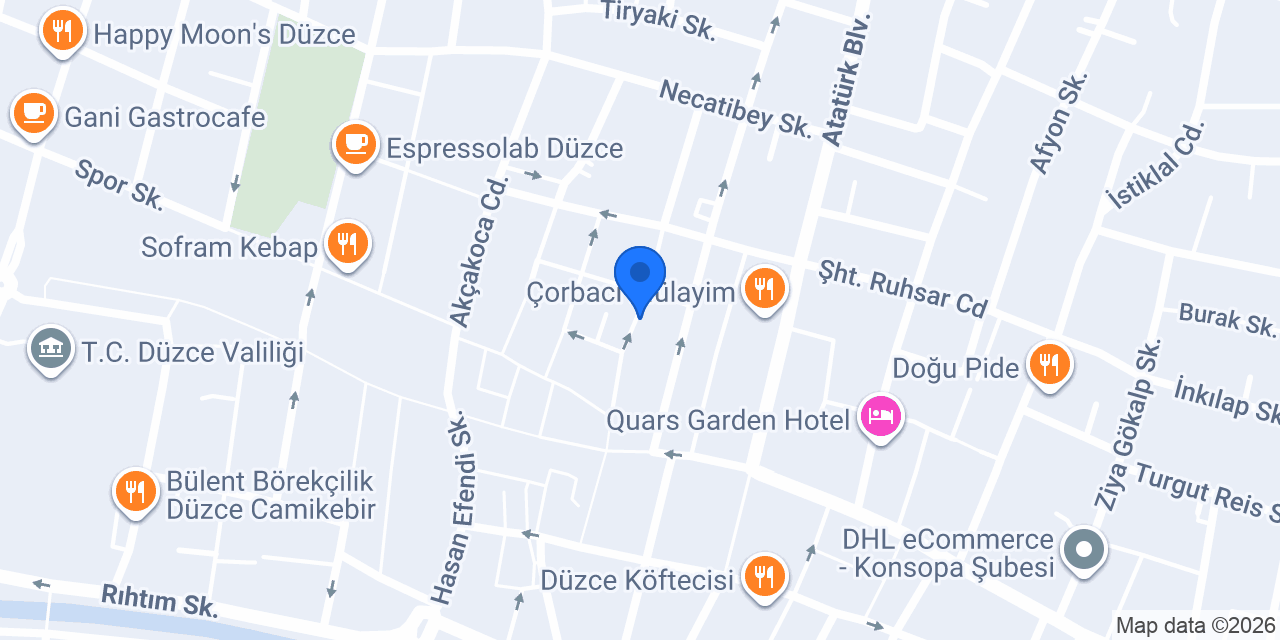 Özel Düzce Ünlü Sürücü Kursu konumu
