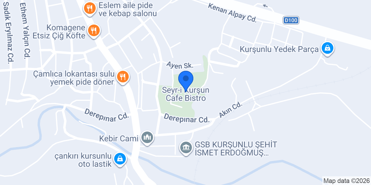 Seyr-i Kurşun Cafe Bistro konumu