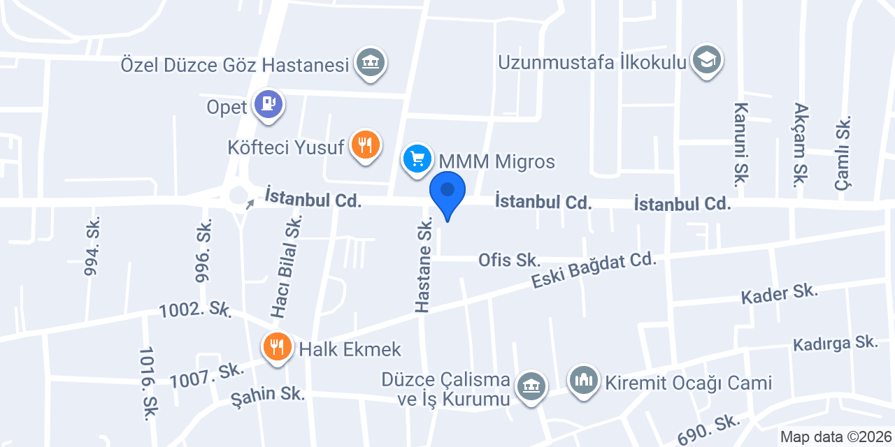 Düzce Fatih Koleji konumu