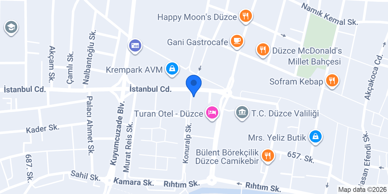 Düzce Sürücü Kursu konumu