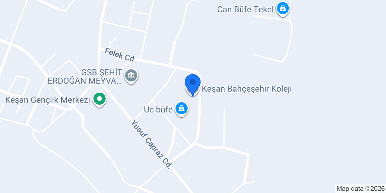 Keşan Bahçeşehir Koleji konumu