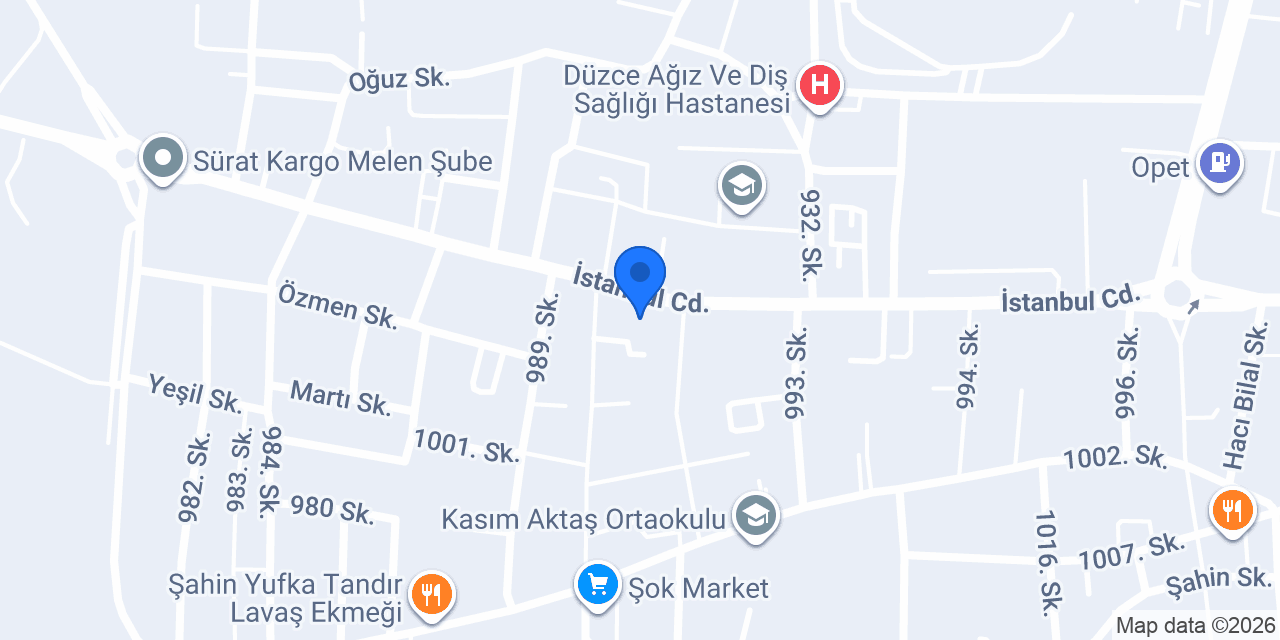 Düzce Bobinaj-Erhan Makina konumu