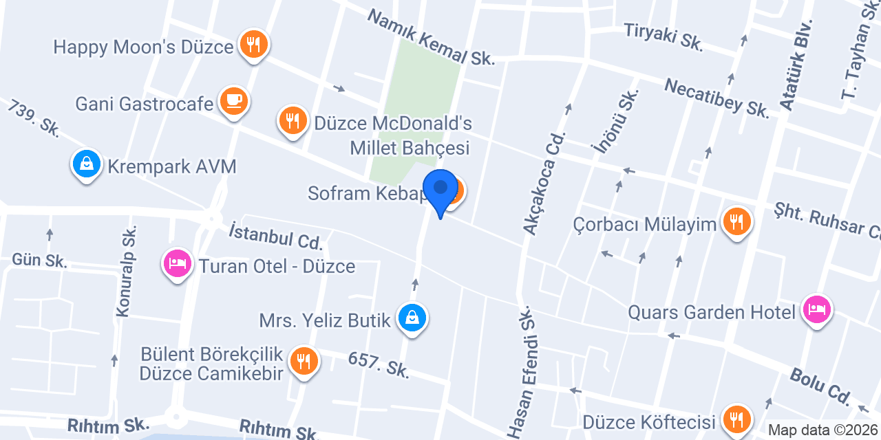 Butik Ebru konumu