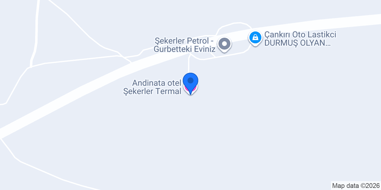 Andinata otel Şekerler Termal konumu