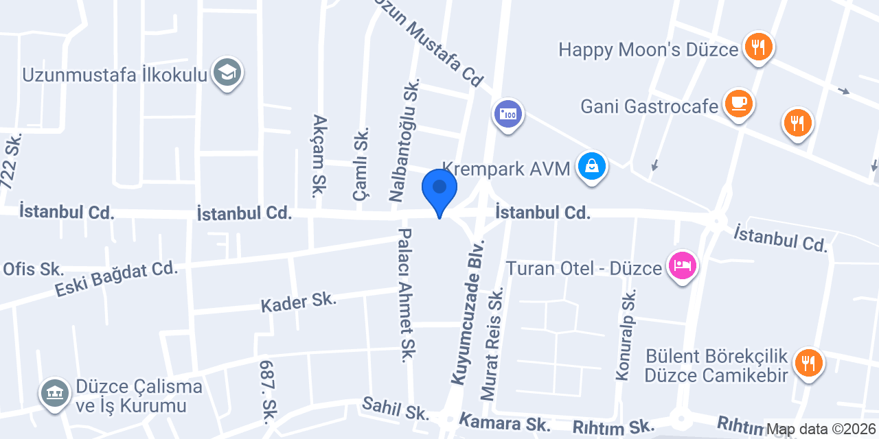 Kuaför Gamze Güllüoğlu Düzce konumu