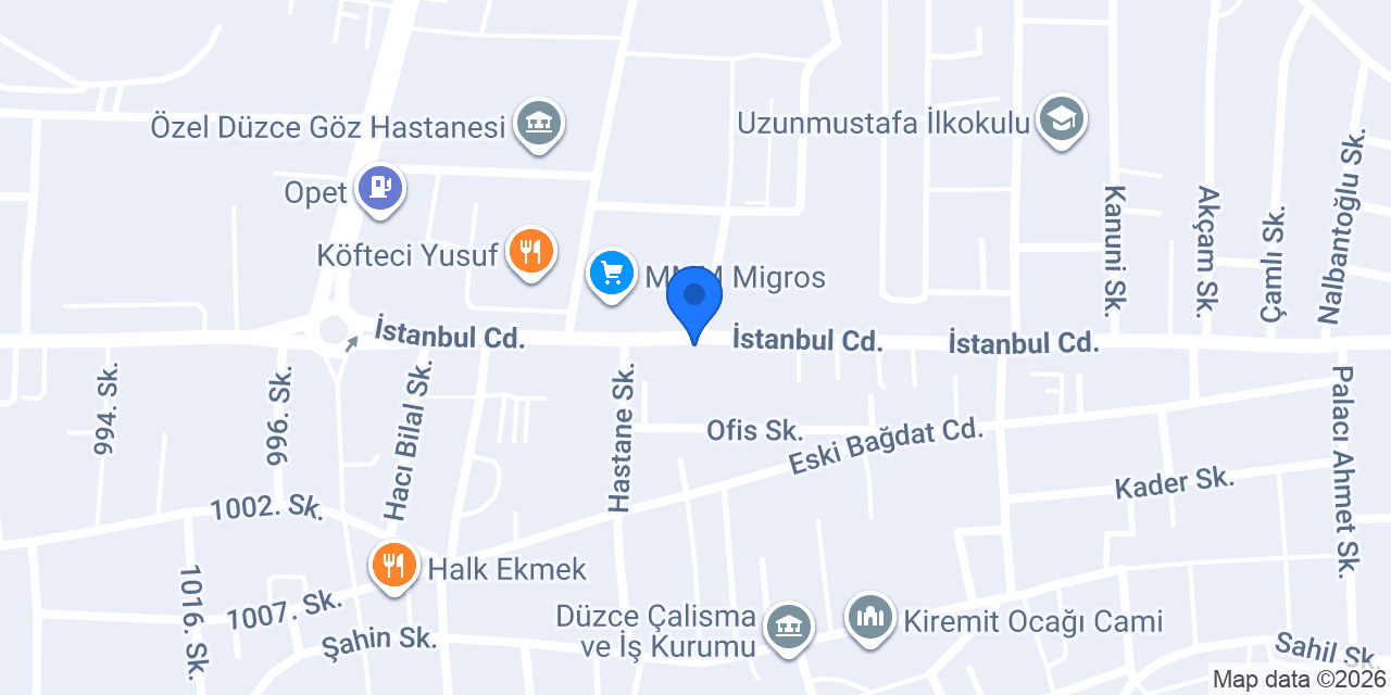 Anteplioğlu baklava-künefe - Düzce konumu