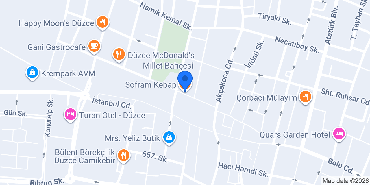 Sofram Kebap konumu