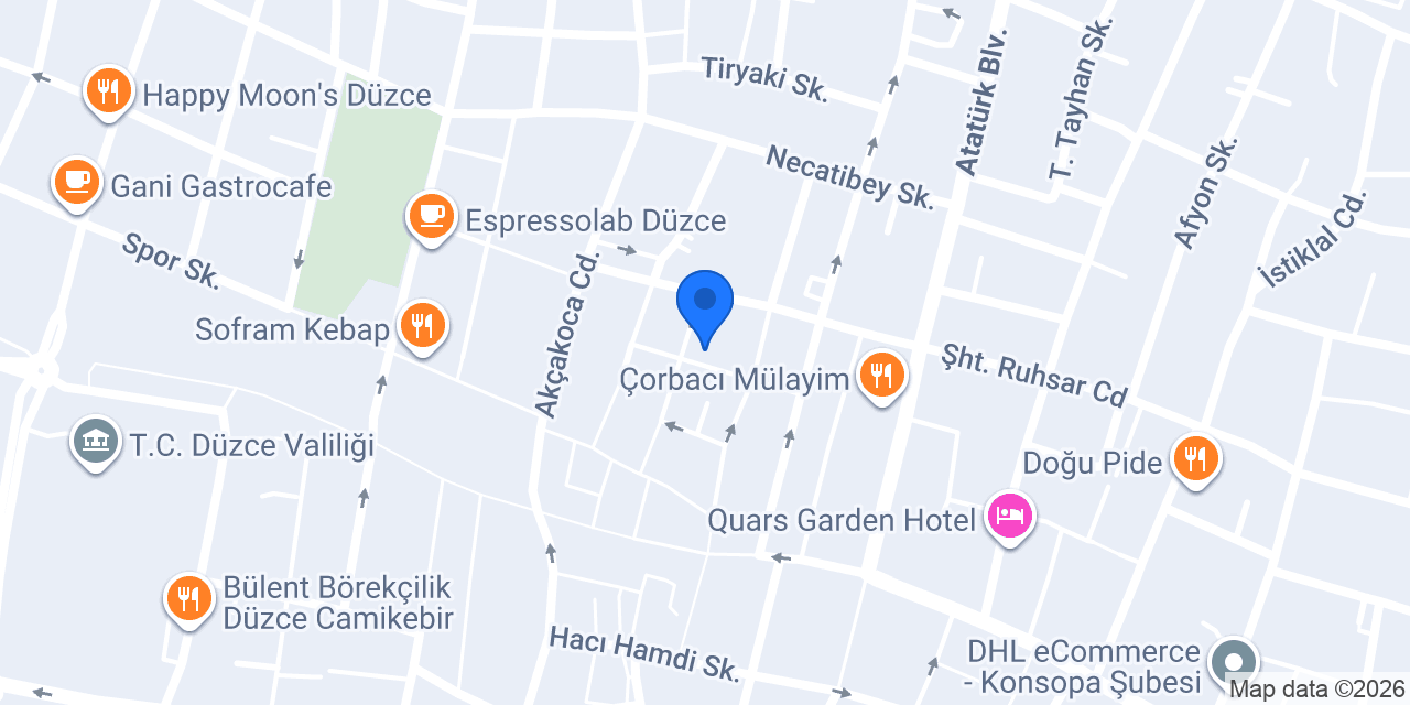 Düzce Gold Masaj Salonu konumu