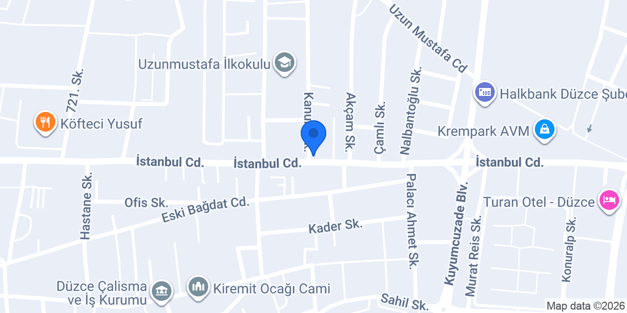 Kocaoğlu perde düzce konumu