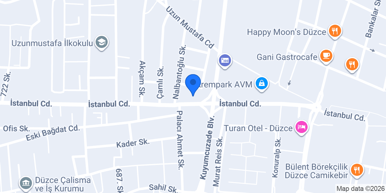 DENTDUZCE (DISHEKIMI NEVIN KARA) konumu