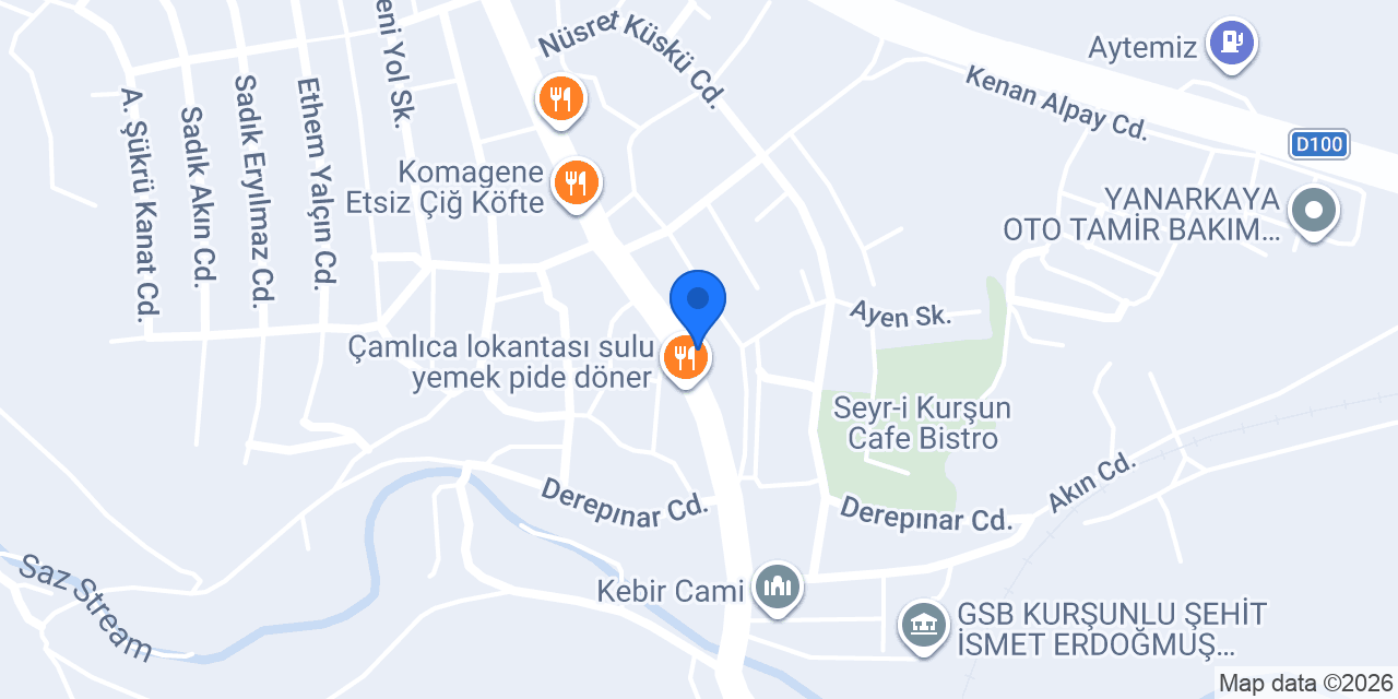 Mahbez Unlu Mamülleri & Cafe konumu