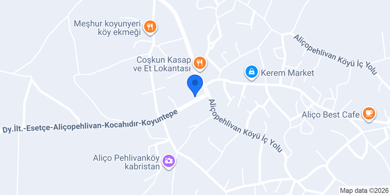 Aliço Pehlivan Ortaokulu konumu