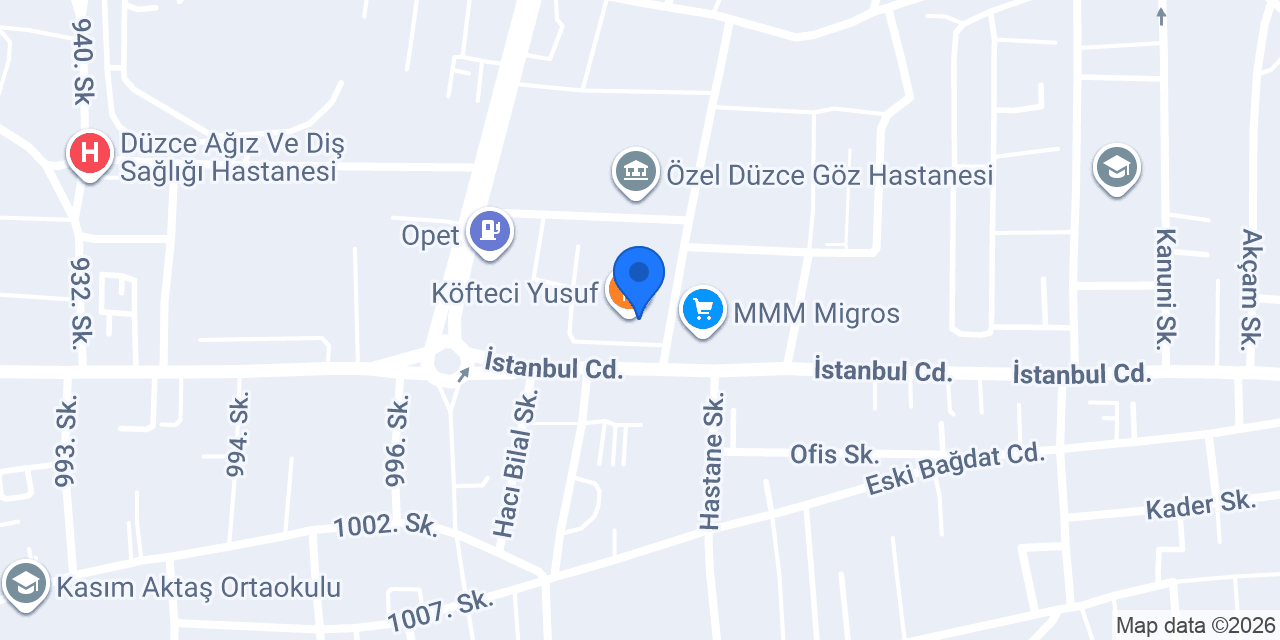 Kukha Düzce Şubesi konumu