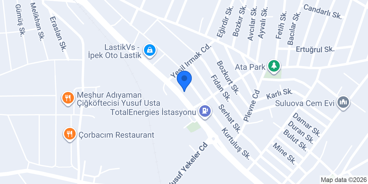 Seramiksan-Korkmaz Yapı konumu