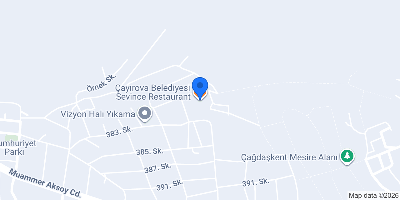 Çayırova Belediyesi Sevince Restaurant konumu