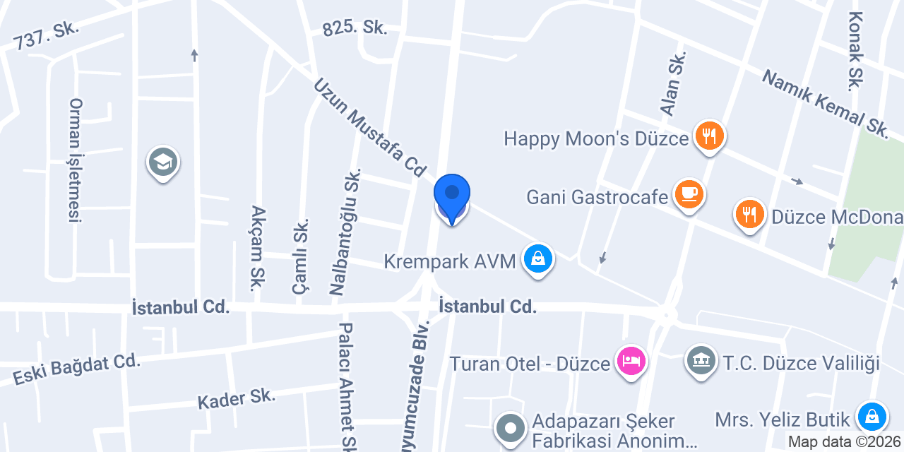 Halkbank Düzce Şubesi konumu