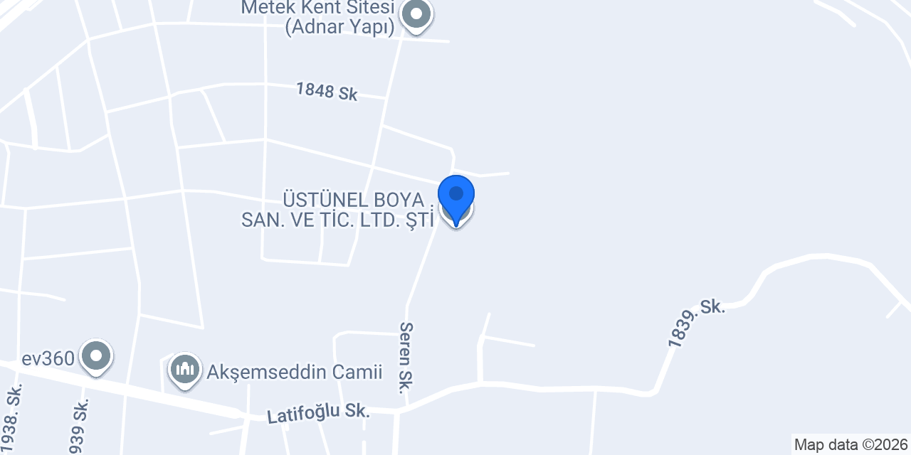 ÜSTÜNEL BOYA . SAN. VE TİC. LTD. ŞTİ. konumu