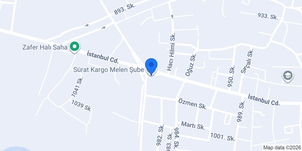 Sürat Kargo Melen Şube konumu