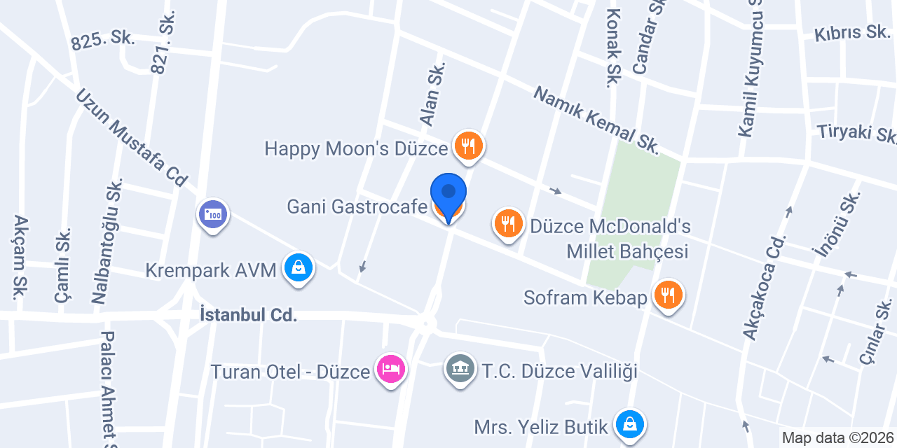 Gani Gastrocafe konumu