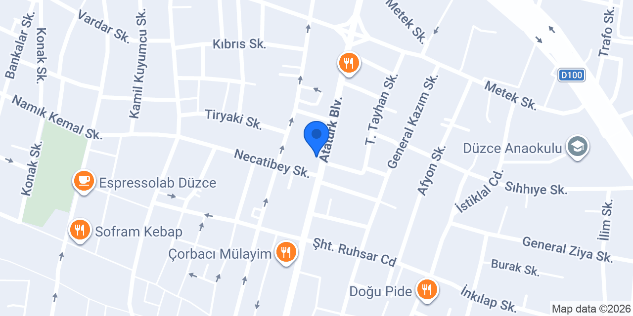 Zenyat düzce konumu