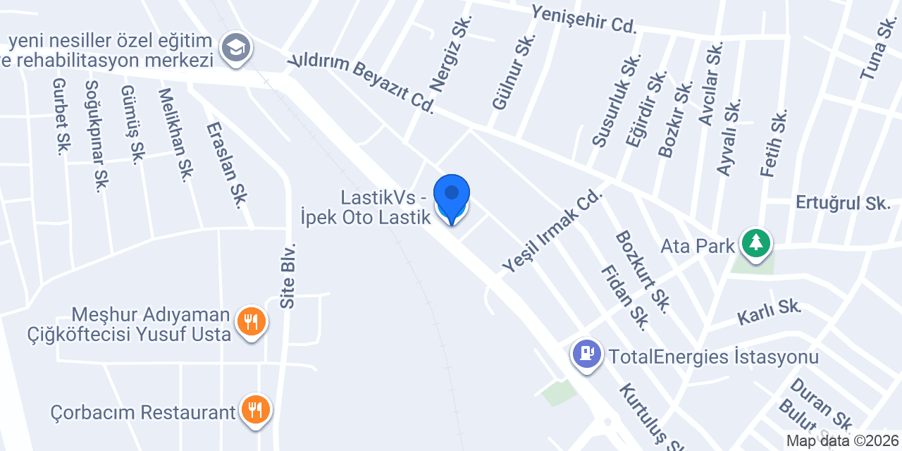 LastikVs - İpek Oto Lastik konumu