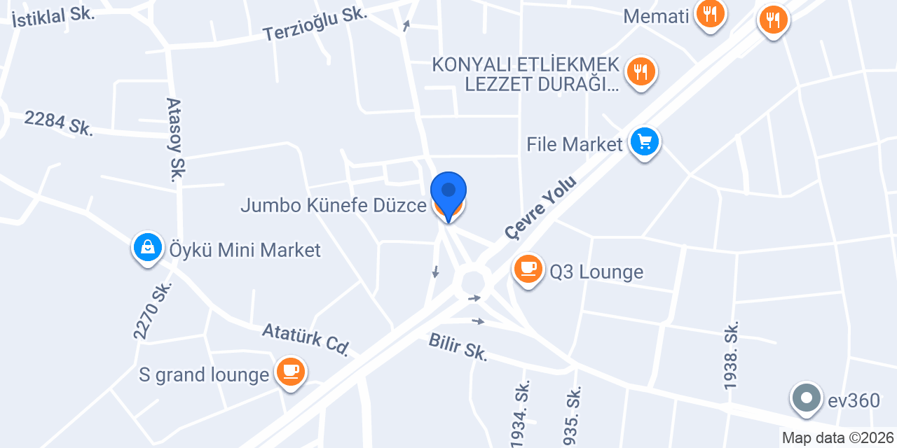 Jumbo Künefe Düzce konumu