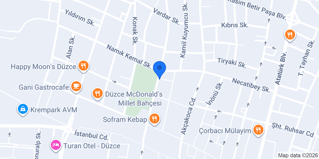 Yemen Kahvesi Düzce konumu
