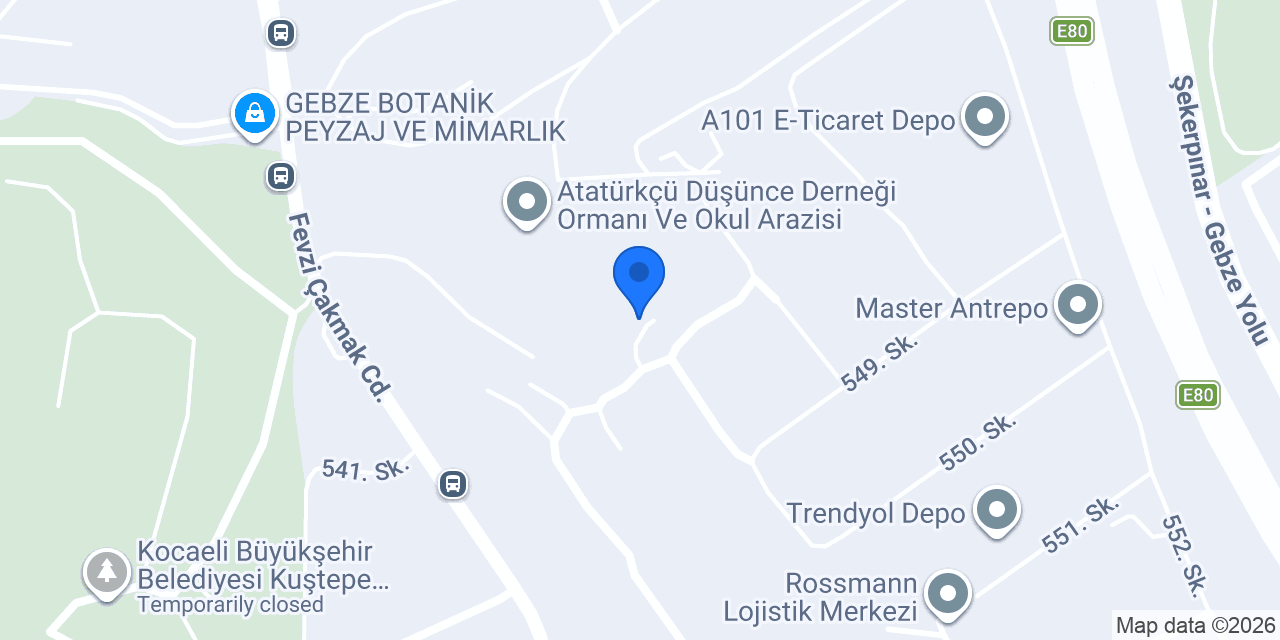 BİR İNCİ DEPO konumu