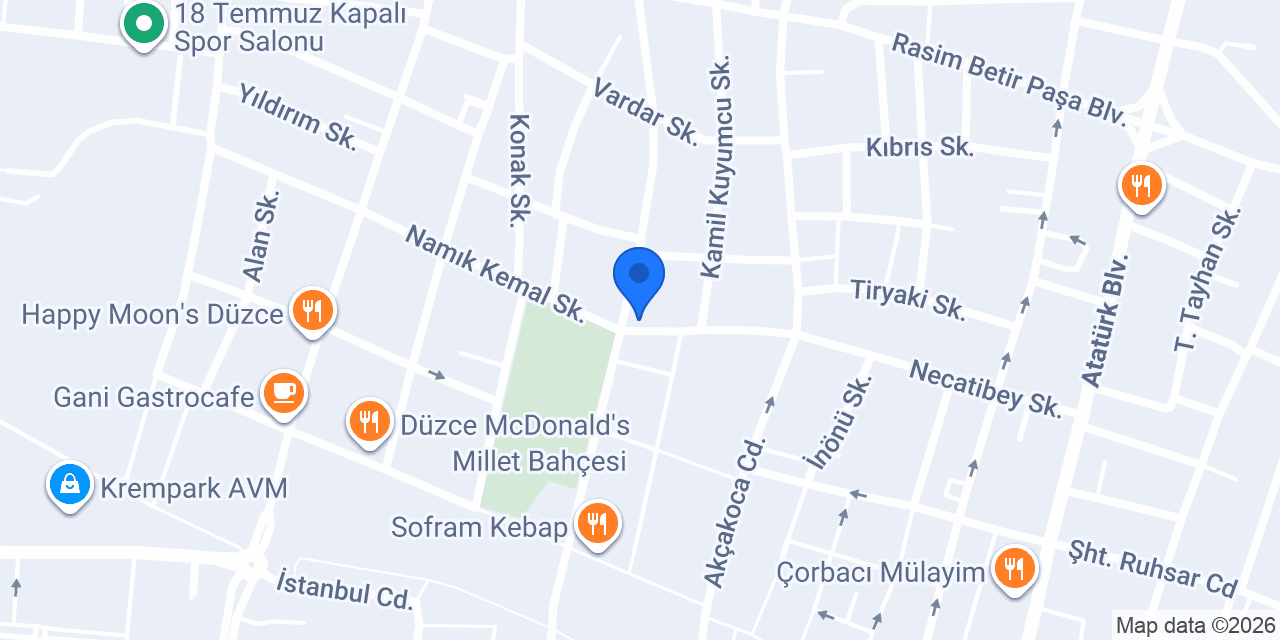 Düzce çiçek serenita konumu