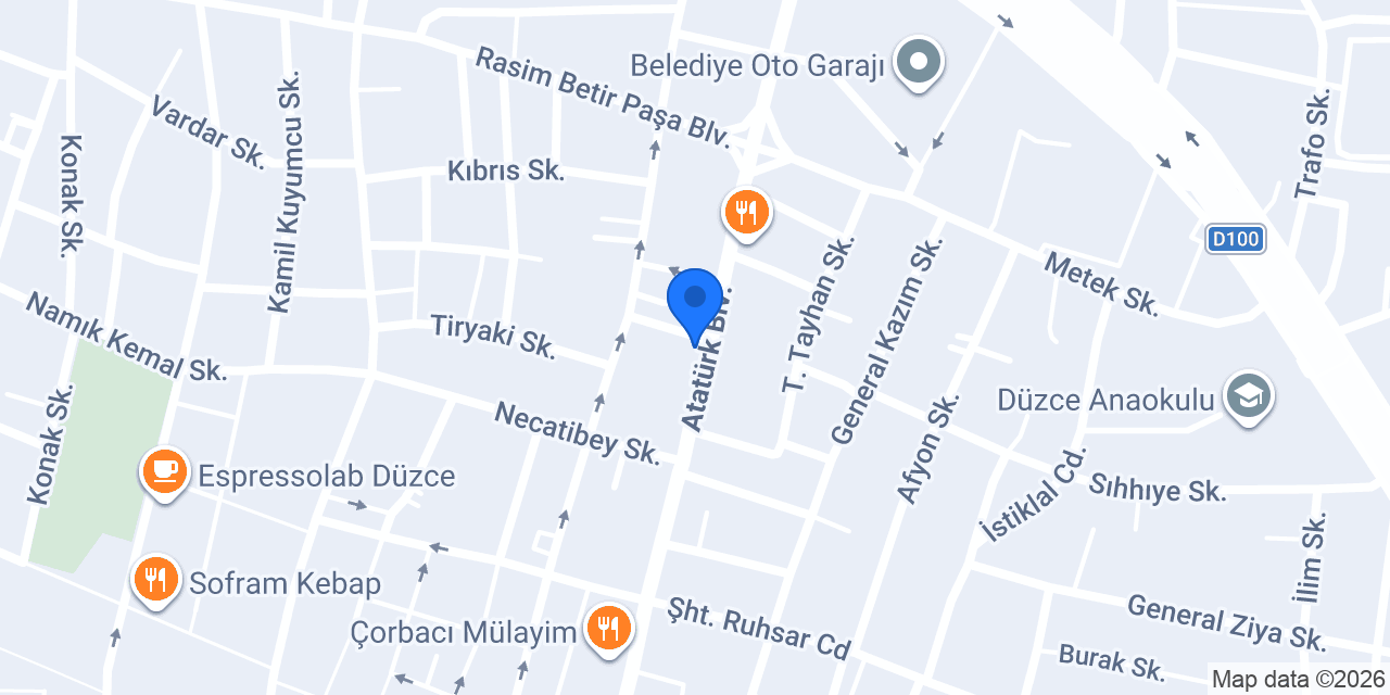 Düzce Trafik Sürücü Kursu konumu