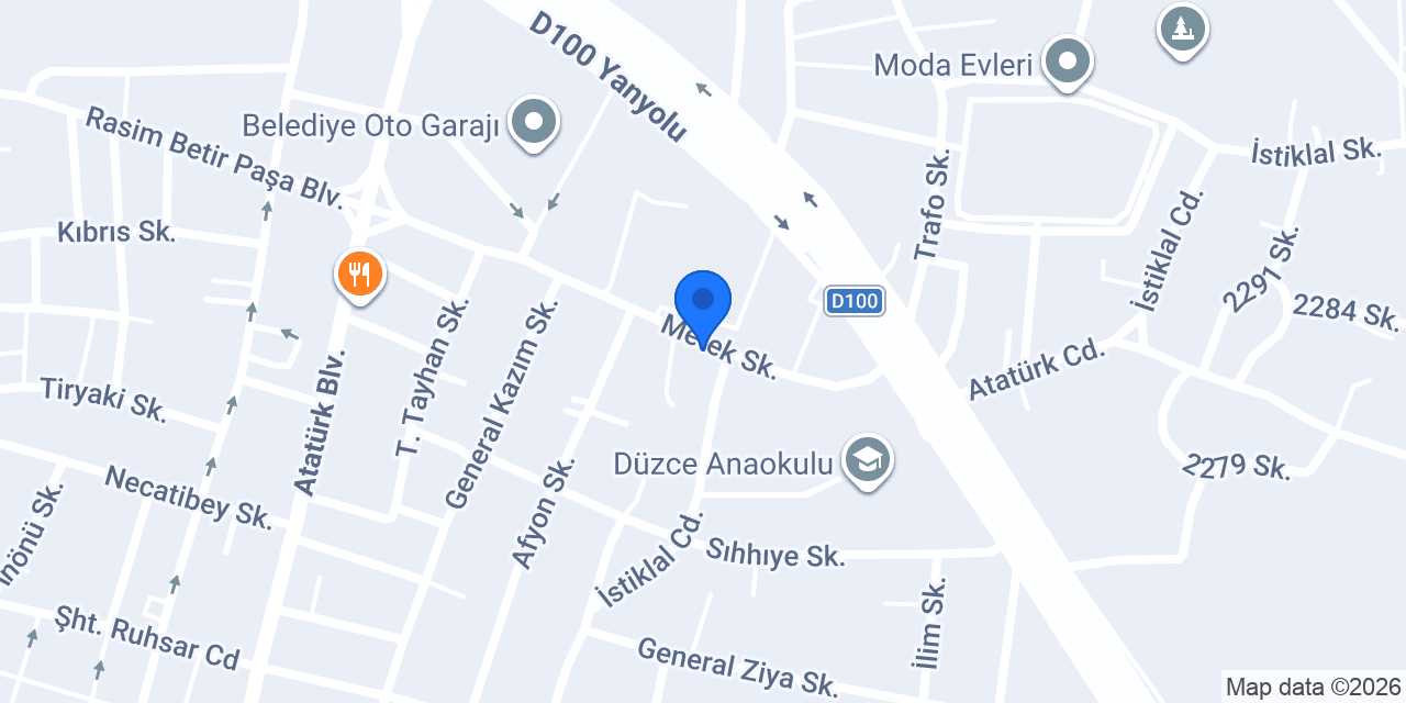 Düzce Yunus Elektrik Bobinaj konumu