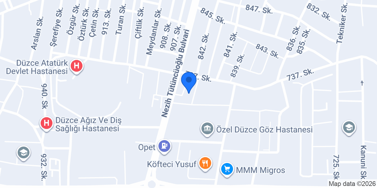 Düzce Halk Eğitim Merkezi konumu