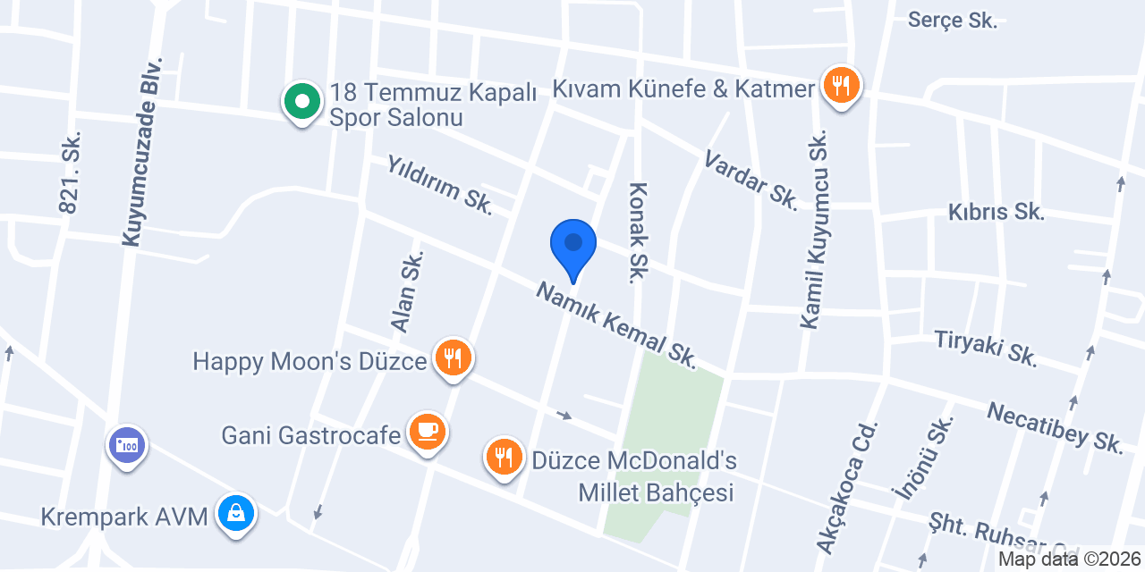Quick Pizza Düzce konumu